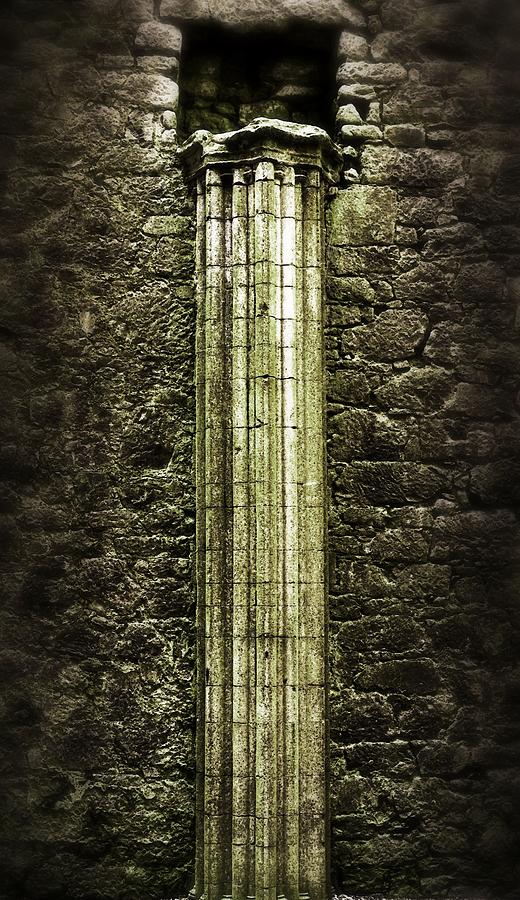 Gothic Column - Rock of Cashel Photograph by Nadalyn Larsen
