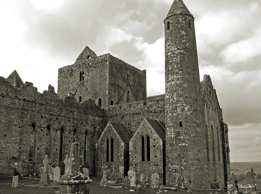 Rock of Cashel- Antique Black and White Photograph by Shanna Hyatt