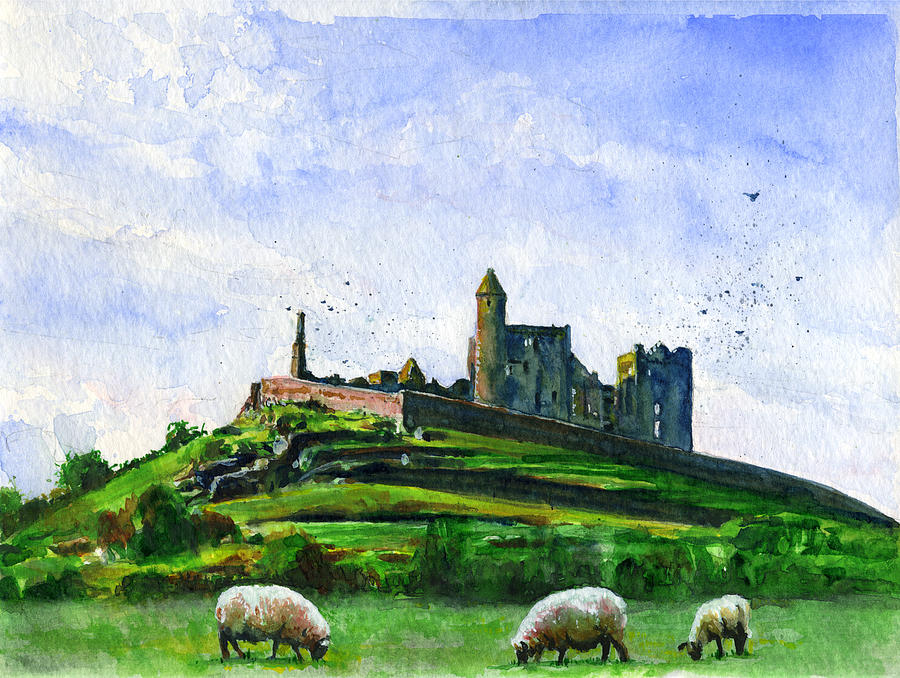 Rock of Cashel Ireland Painting by John D Benson