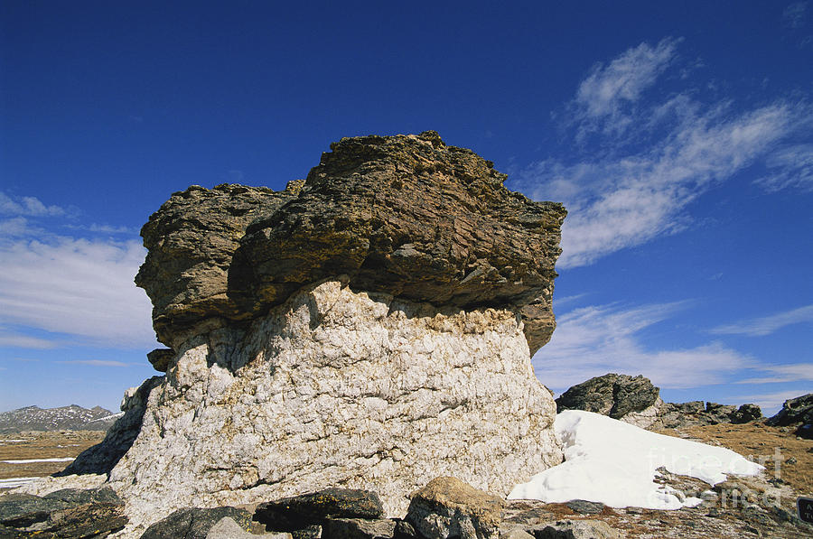 Rocky Mountain National Park Photograph - Rock Pedestal In Colorado by Gregory G. Dimijian, M.D.
