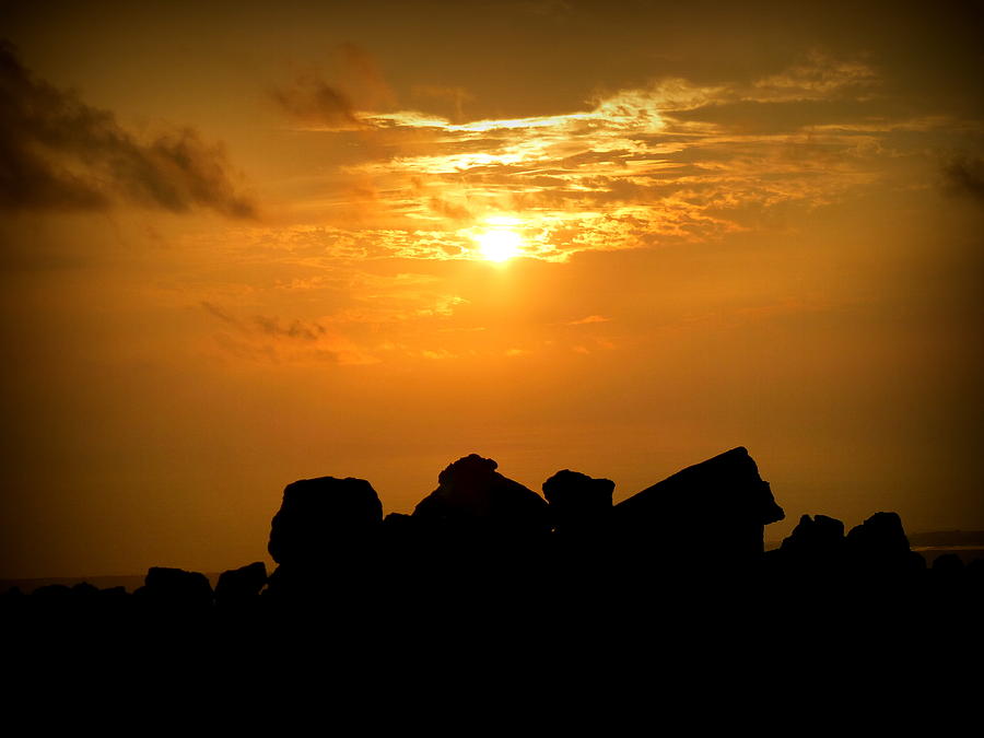 Rock Pile at Sunset Photograph by Lori Seaman