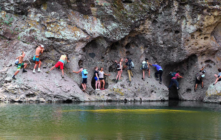 Rock Pool Climbers Photograph by Viktor Savchenko