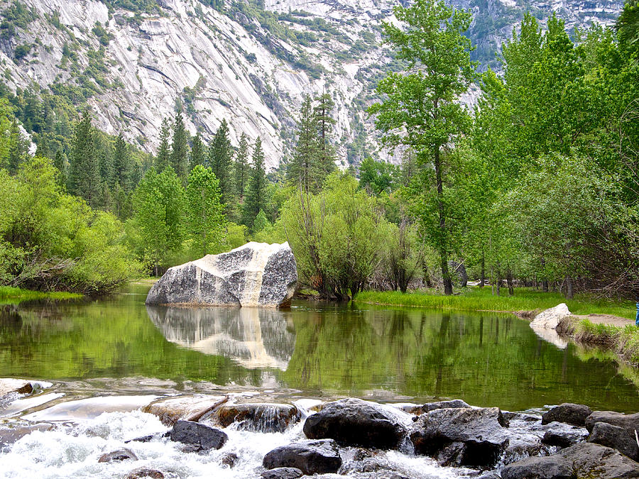 Rock Reflection in Mirror Lake in Yosemite Valley-California Photograph by Ruth Hager