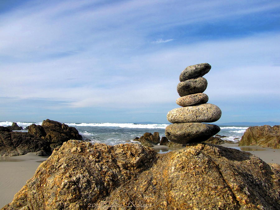Rock Sculpture At The Beach Photograph by Joyce Dickens