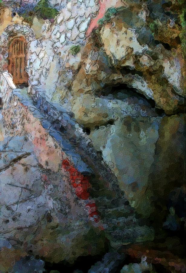 Rock Staircase Digital Art by Katherine Erickson