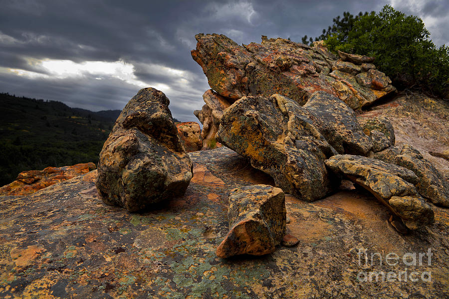 Rock/Storm Photograph by Barbara Schultheis