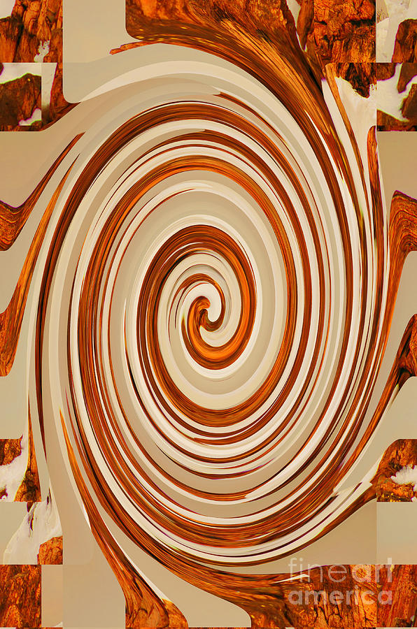 Abstract Digital Art - Rock swirl by Linsey Williams