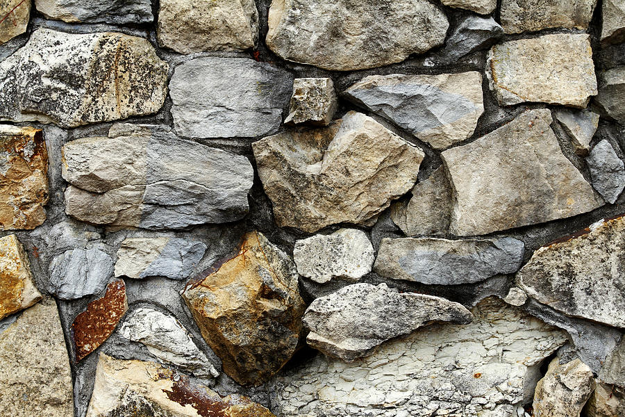Abstract Photograph - Rock wall  by Les Cunliffe