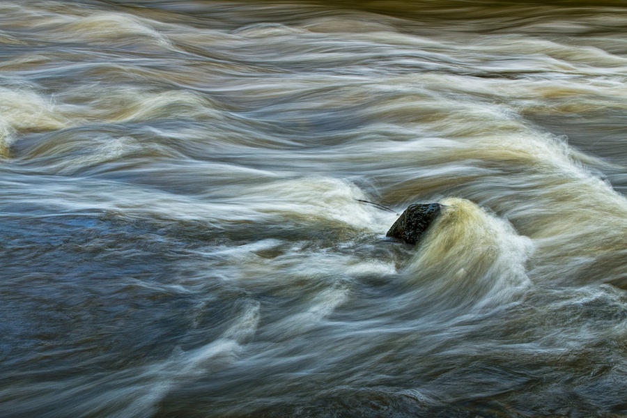 Rock with Flowing Water in the Thornapple River Photograph by Randall Nyhof
