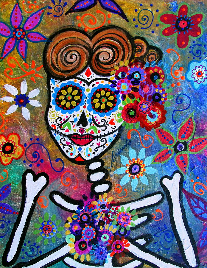 Flower Painting - Rockabilly Frida by Pristine Cartera Turkus
