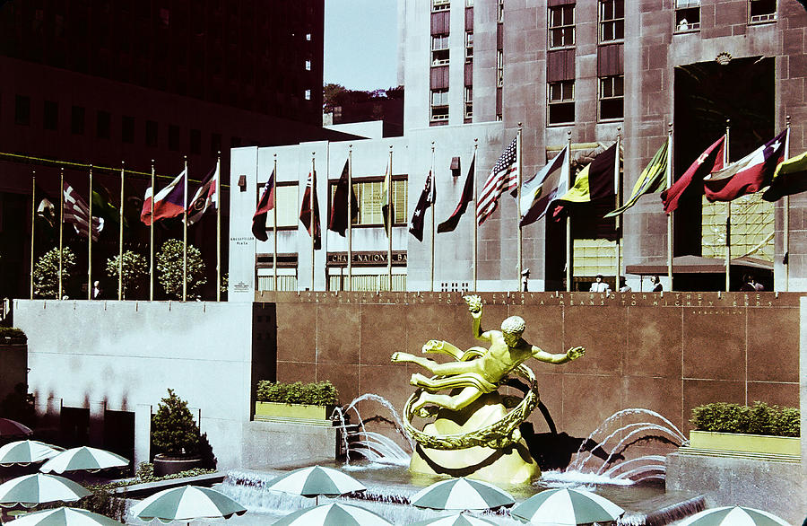Prometheus Rockefeller Plaza 1950 Photograph by Marilyn Hunt