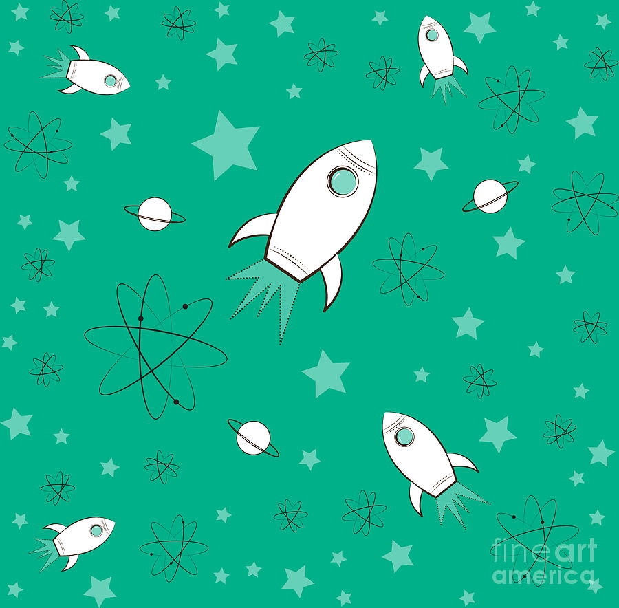 Rocket Science Green Painting
