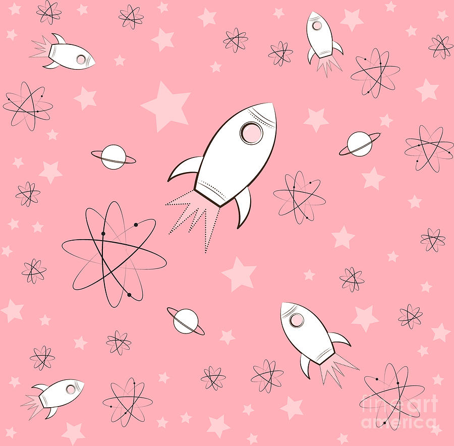 Planet Painting - Rocket Science Pink by Amy Kirkpatrick