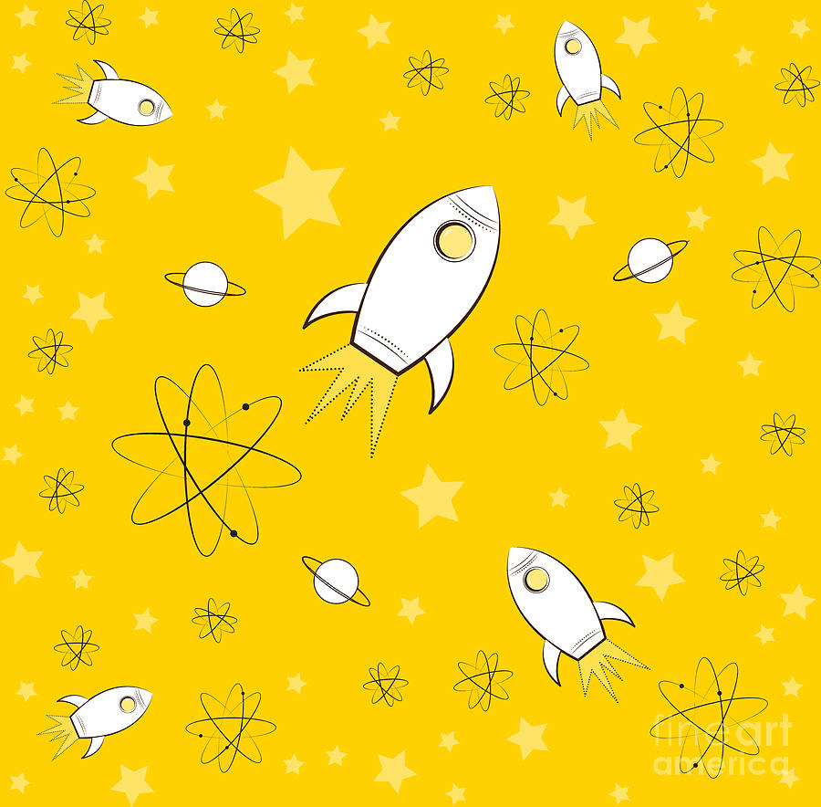 Rocket Science Yellow Painting