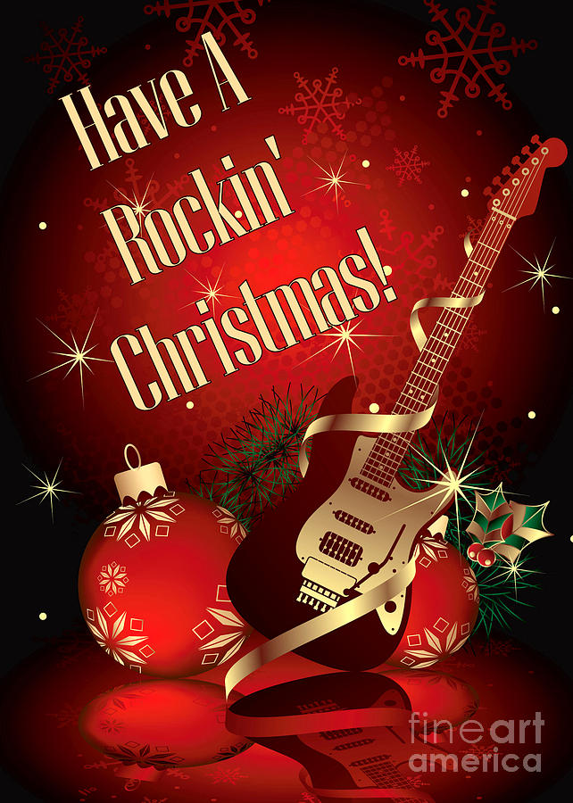 Christmas Digital Art - Rockin Christmas by JH Designs
