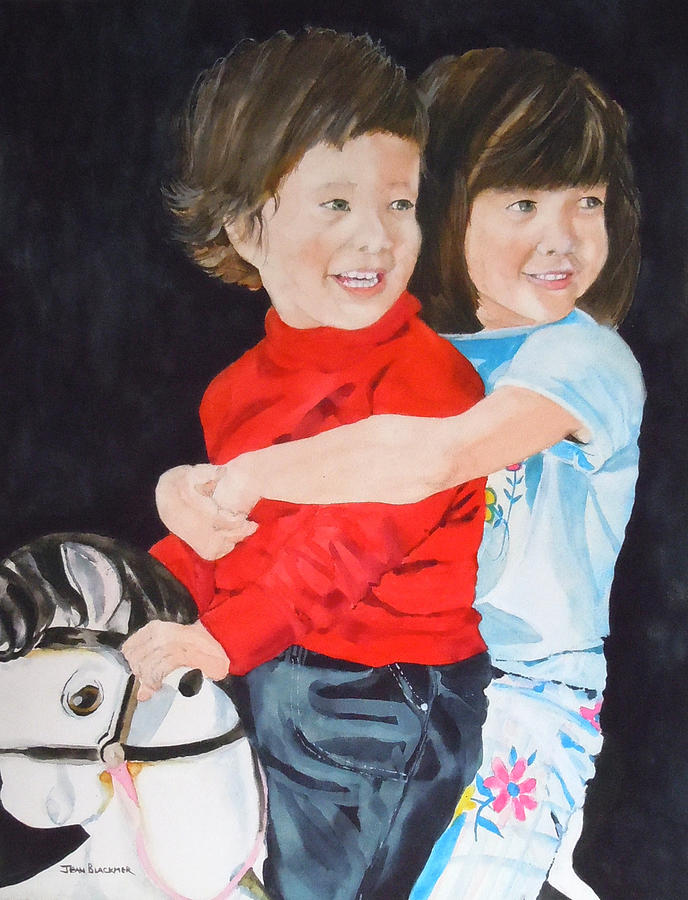 Horse Painting - Rocking Away by Jean Blackmer Horse Painting - Rocking Away by Jean Blackmer