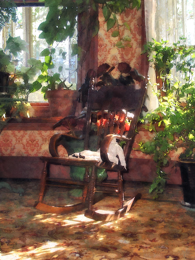 Rocking Chair in Victorian Parlor Photograph by Susan Savad