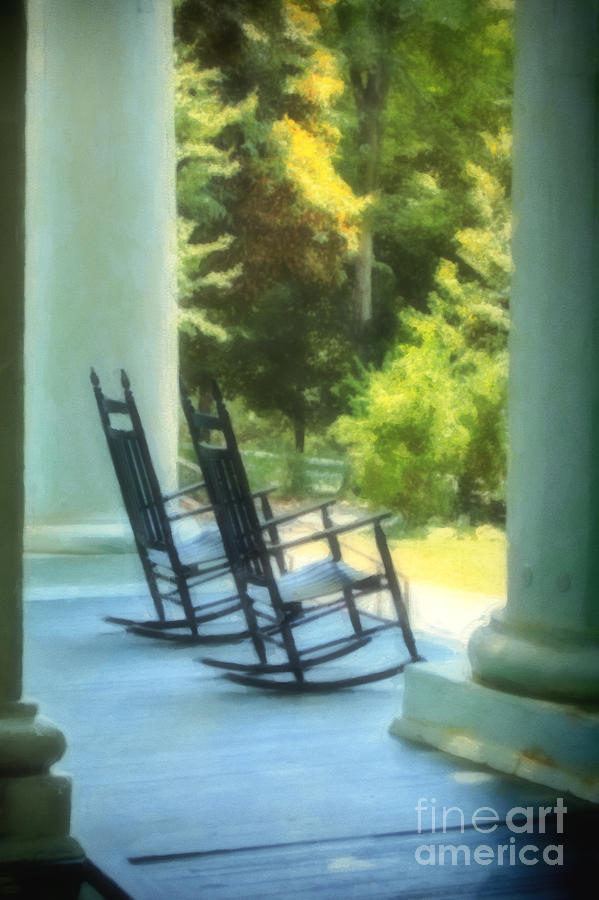 Rocking Chairs and Columns Photograph by Kathleen K Parker