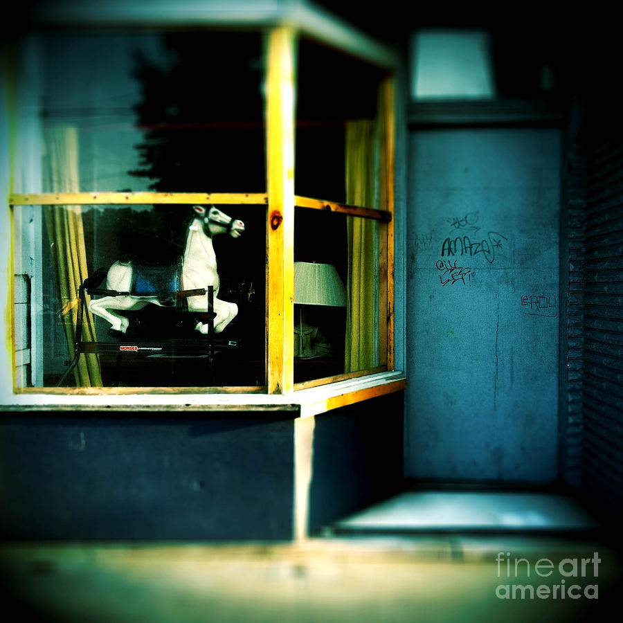 Pittsburgh Photograph - Rocking Horse in Window by Amy Cicconi