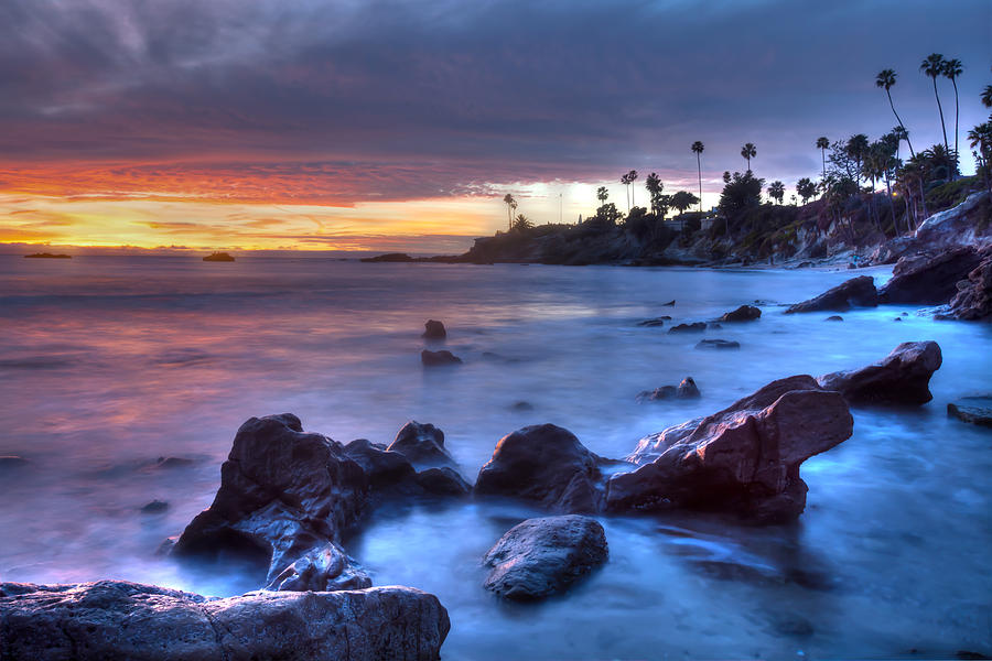 Sunset Photograph - Rockpile Beach Moodscape by Cliff Wassmann