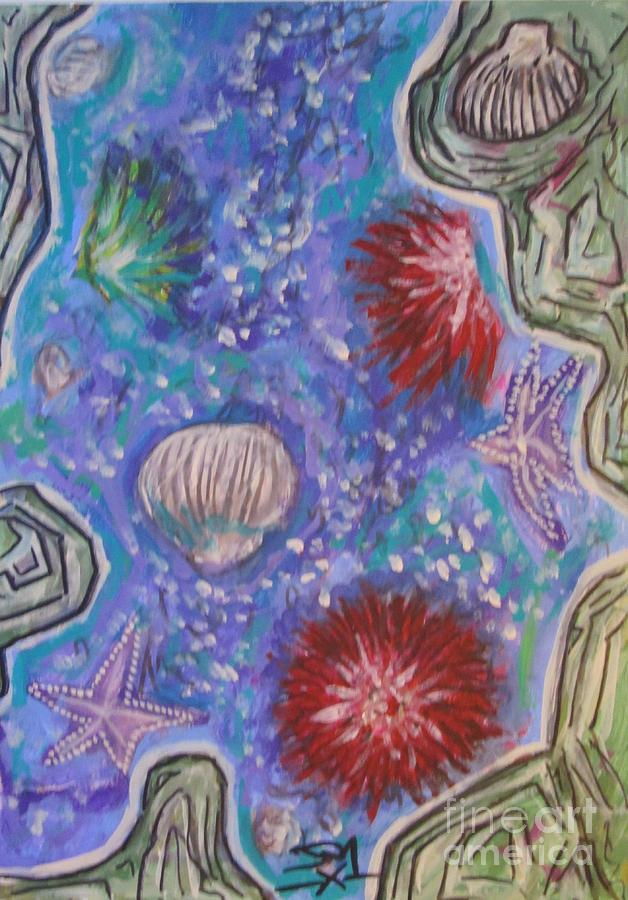 Rockpool Painting by Jedidiah Morley - Fine Art America