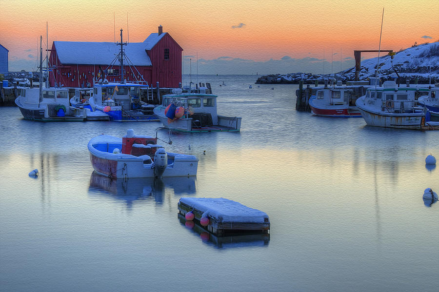 Rockport Dawn in Winter Photograph by Donna Doherty