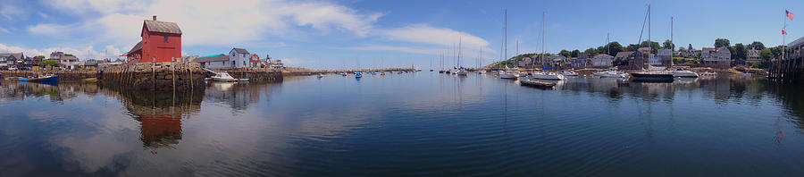 Rockport Harbor Panoramic Photograph by Joann Vitali