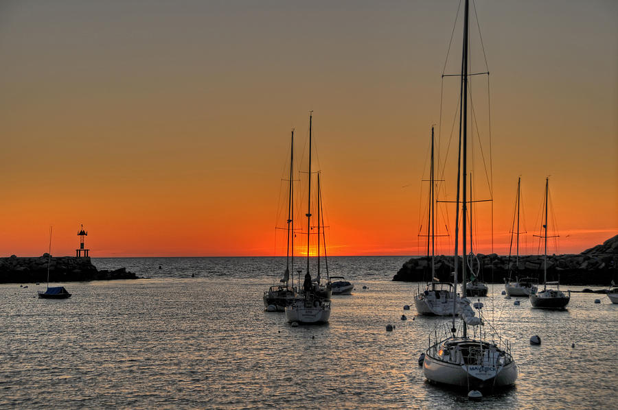 Rockport Harbor Sunrise Photograph by Liz Mackney
