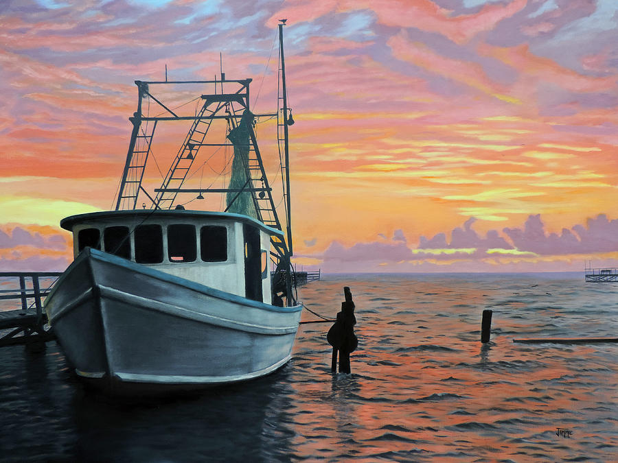 Sunset Painting - Rockport Sunrise by Jimmie Bartlett