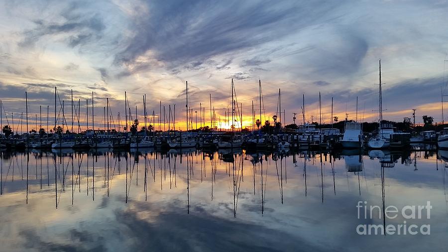 Sunset Photograph - Rockport Texas Docks by Milton Tarver