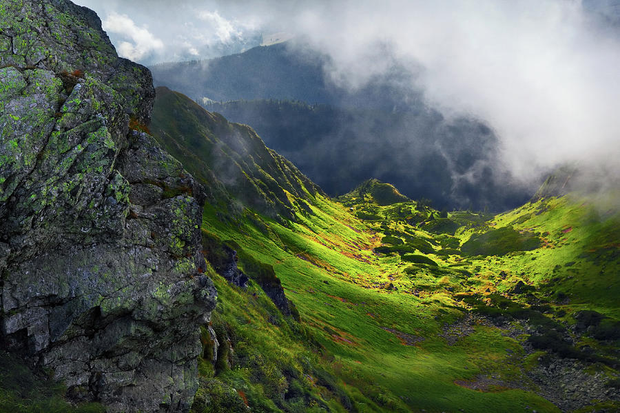Rocks And Green Mountain Valley Photograph by Sergiy Trofimov Photography