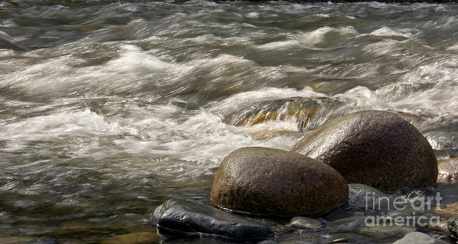 Rocks and water Photograph by Inge Riis McDonald