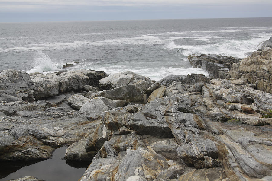 Rocks And Waves On Monhegan Photograph