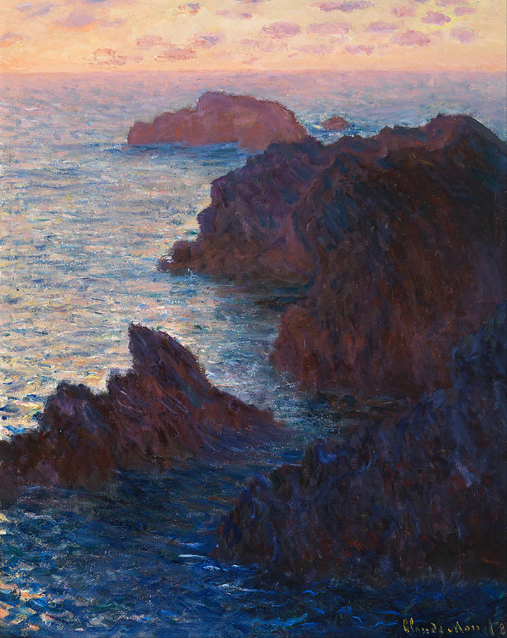Rocks At Belle Ile #2 Painting by Claude Monet