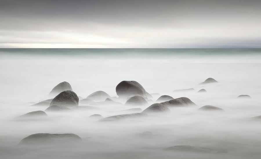 Landscape Photograph - Rocks At Uttakleiv Beach by Robbert Mulder