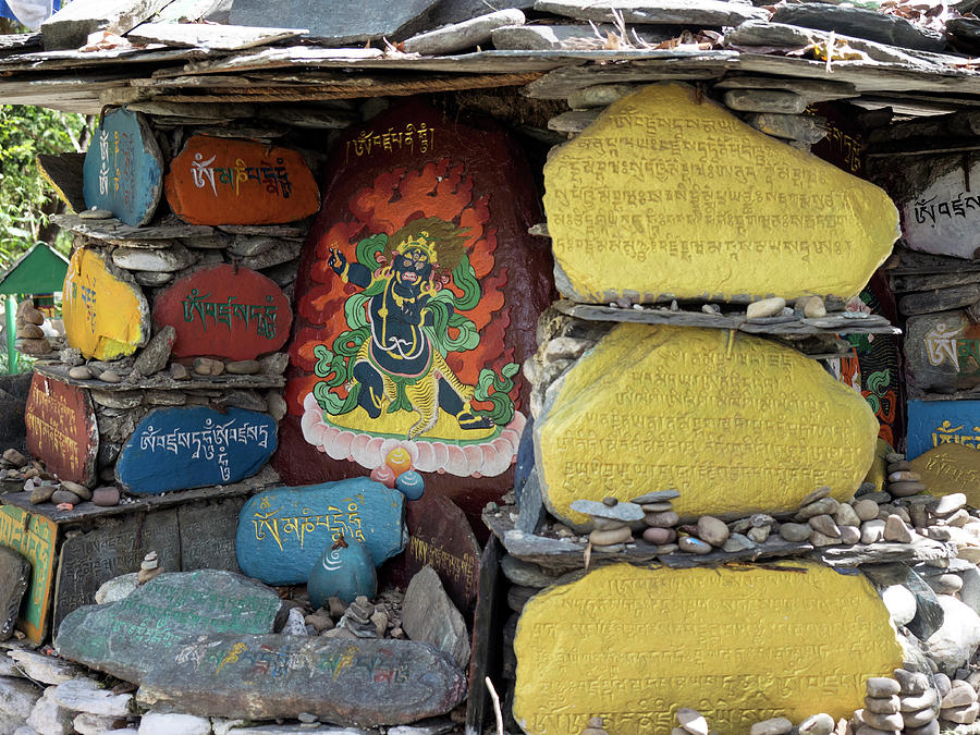 Color Image Photograph - Rocks Brought By Tibetan Refugees by Panoramic Images