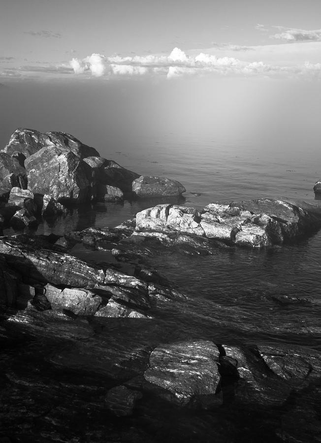 Rocks in sunny fog Photograph by Arkady Kunysz
