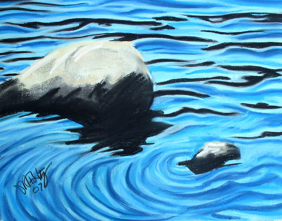 Rocks In the Water Painting by Michael Foltz