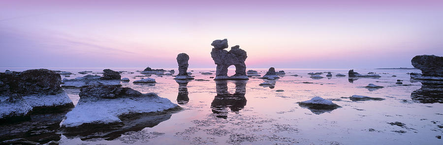 Beach Photograph - Rocks On The Beach, Faro, Gotland by Panoramic Images