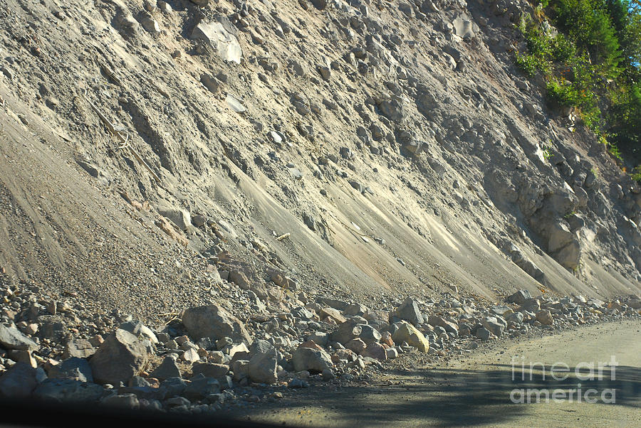 Rockslide in Color Photograph by Connie Fox