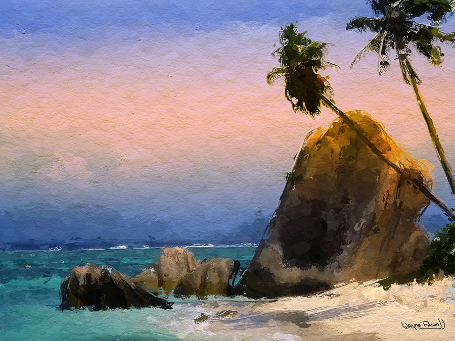 Rocky Beach Painting by Wayne Pascall