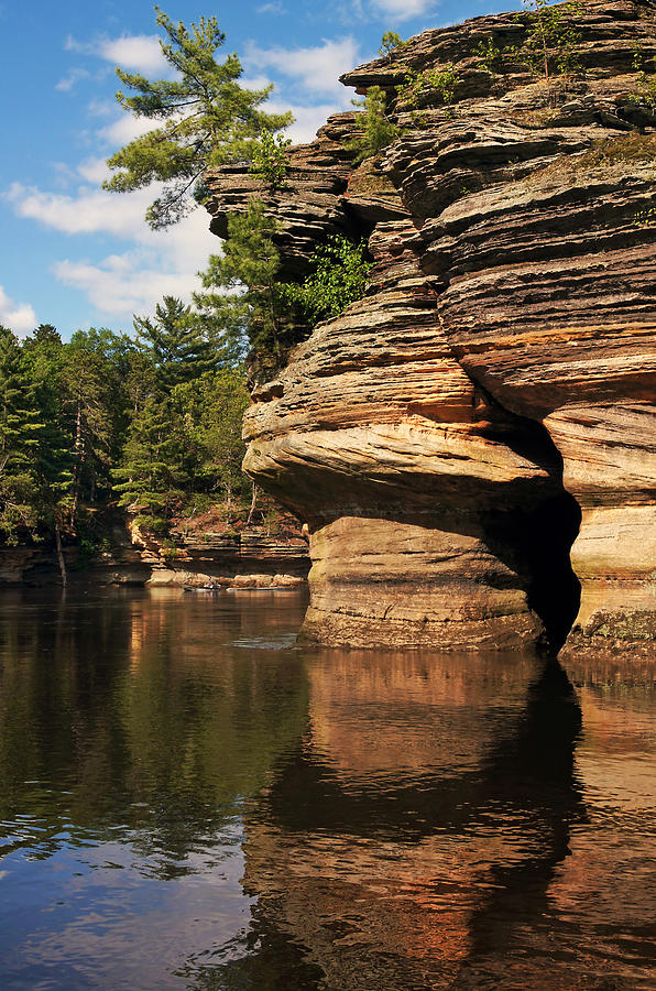Rocky Island of the Lower Dells Photograph by Leda Robertson