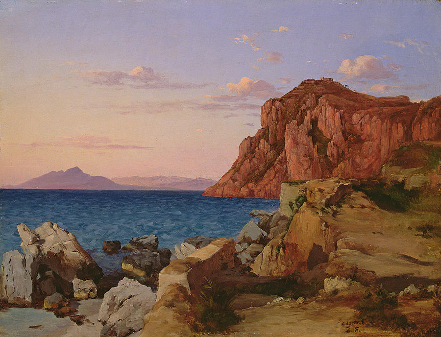 Landscape Painting - Rocky Landscape by Antal Ligeti