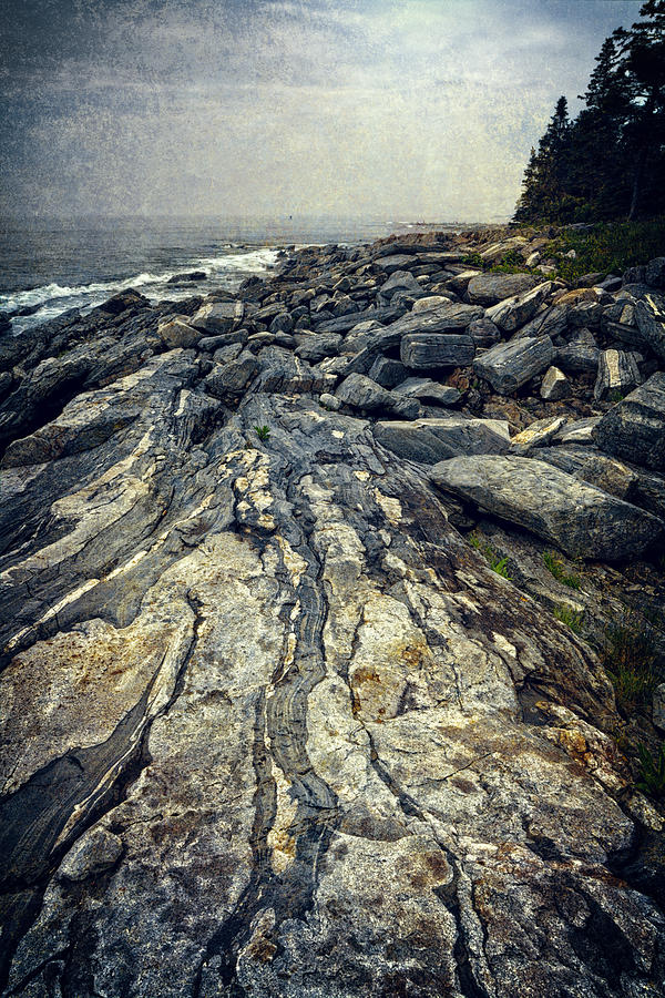 Rocky Maine Coastline Photograph by Joan Carroll