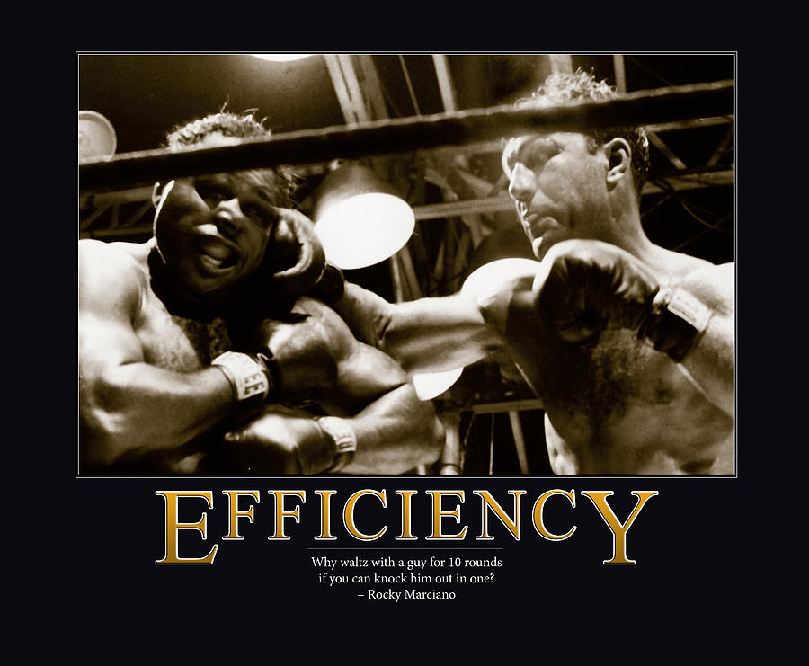 Vintage Photograph - Rocky Marciano Efficiency  by Retro Images Archive