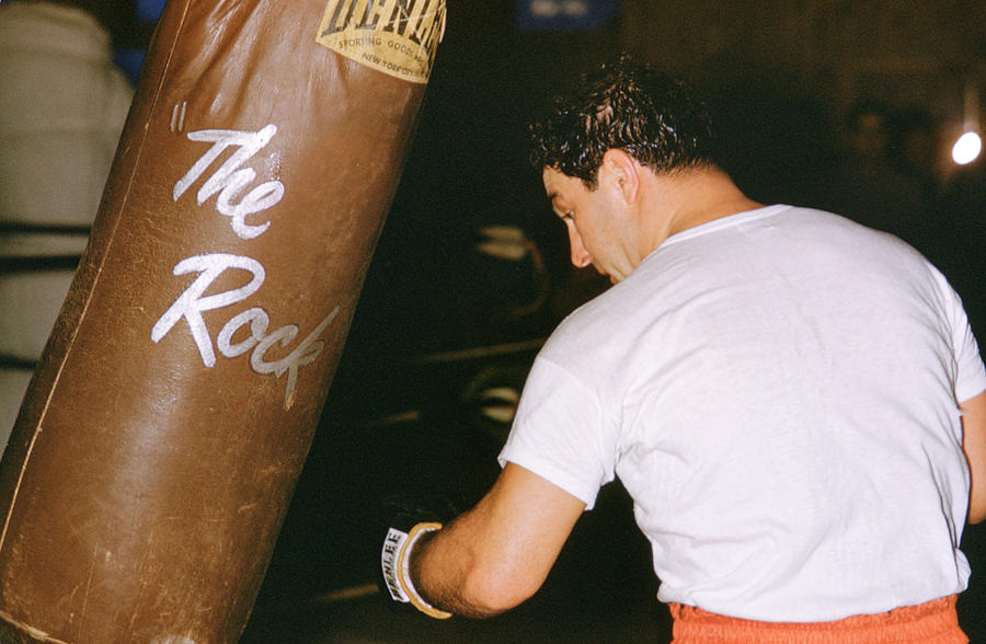 Rocky Marciano Vs. Heavy Bag Photograph by Retro Images Archive