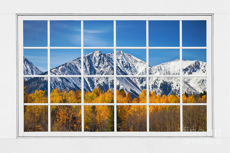 Rocky Mountain Autumn High White Picture Window Photograph