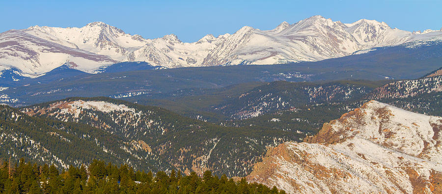 Rocky Mountain Continental Divide Winter Panorama Photograph