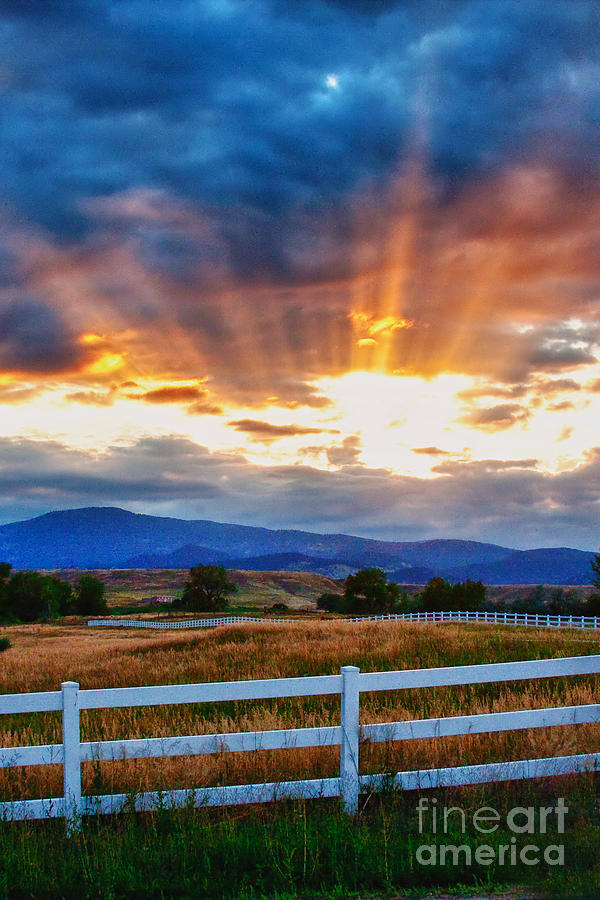 Rocky Mountain Country Beams Of Sunlight Portrait Photograph by James BO Insogna