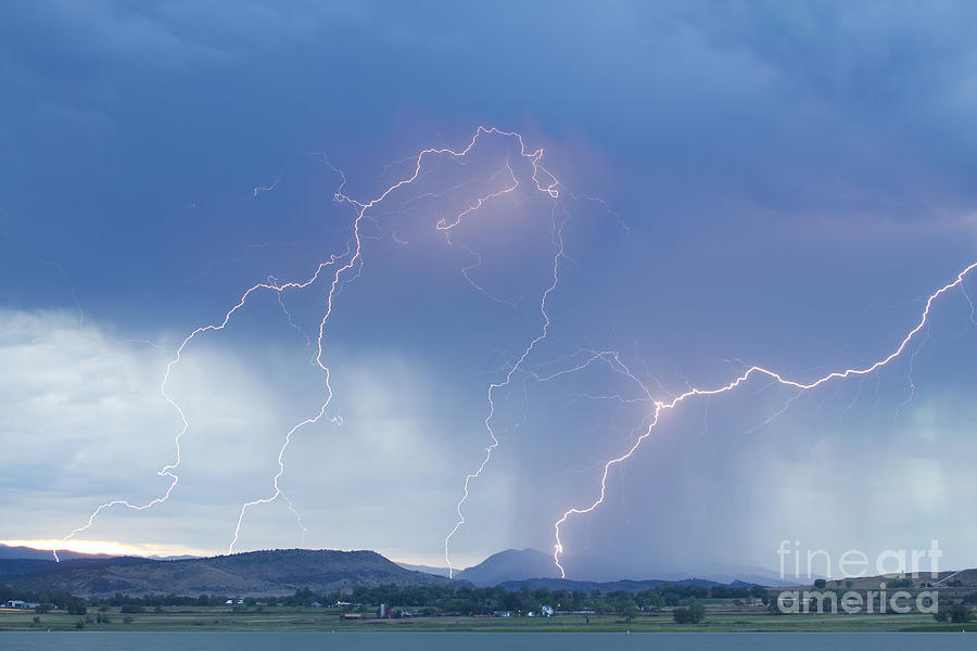 Rocky Mountain Front Range Foothills Lightning Strikes Photograph by James BO Insogna